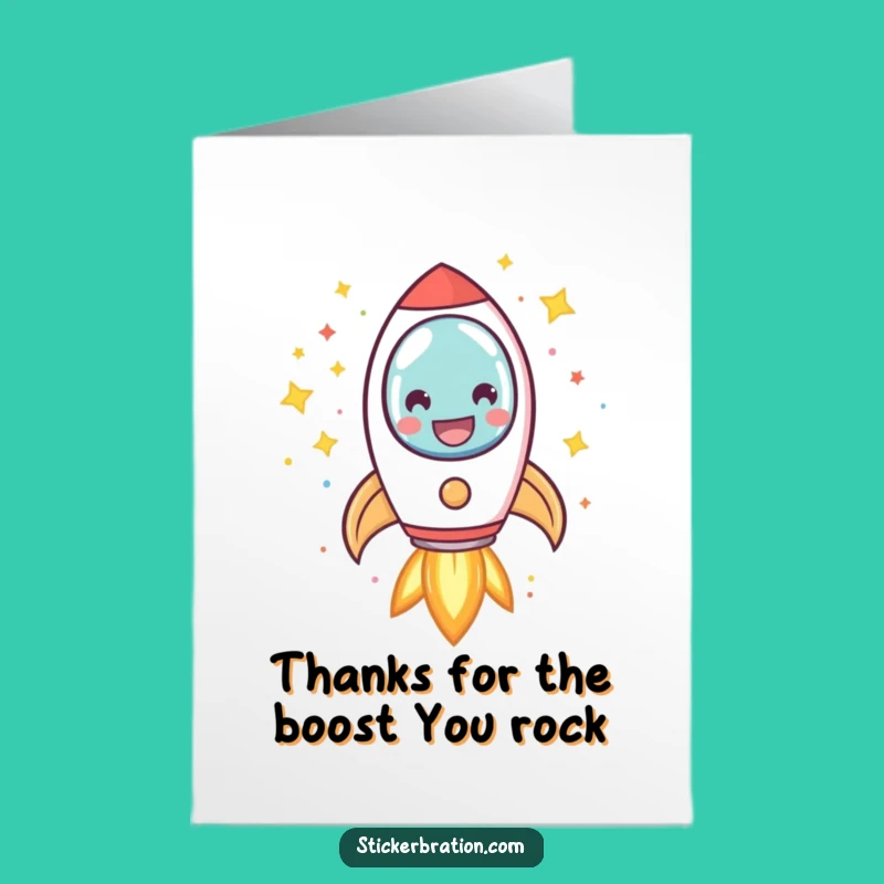 Free Printable Rocket Thank You Card: Blasting Thanks, a Funny Downloadable Gift!