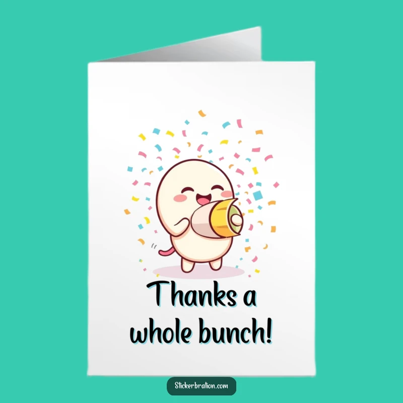 Free Printable Thank You Confetti Card - Funny Downloadable Gift of Gratitude