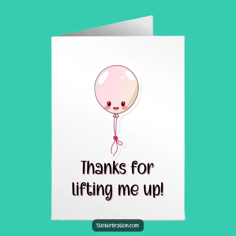 Free Printable Thank You Card: Funny Balloon Character Lassoing Gratitude - Print Now!