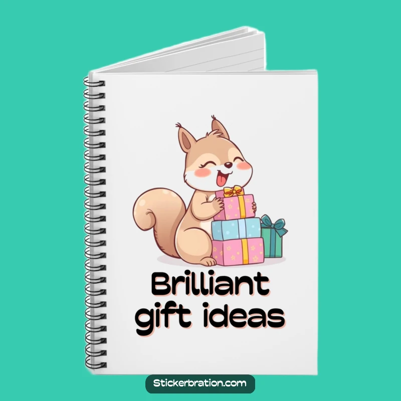 Funny Giggling Squirrel Gifts Notebook: Jot Down Your Joyful Plans