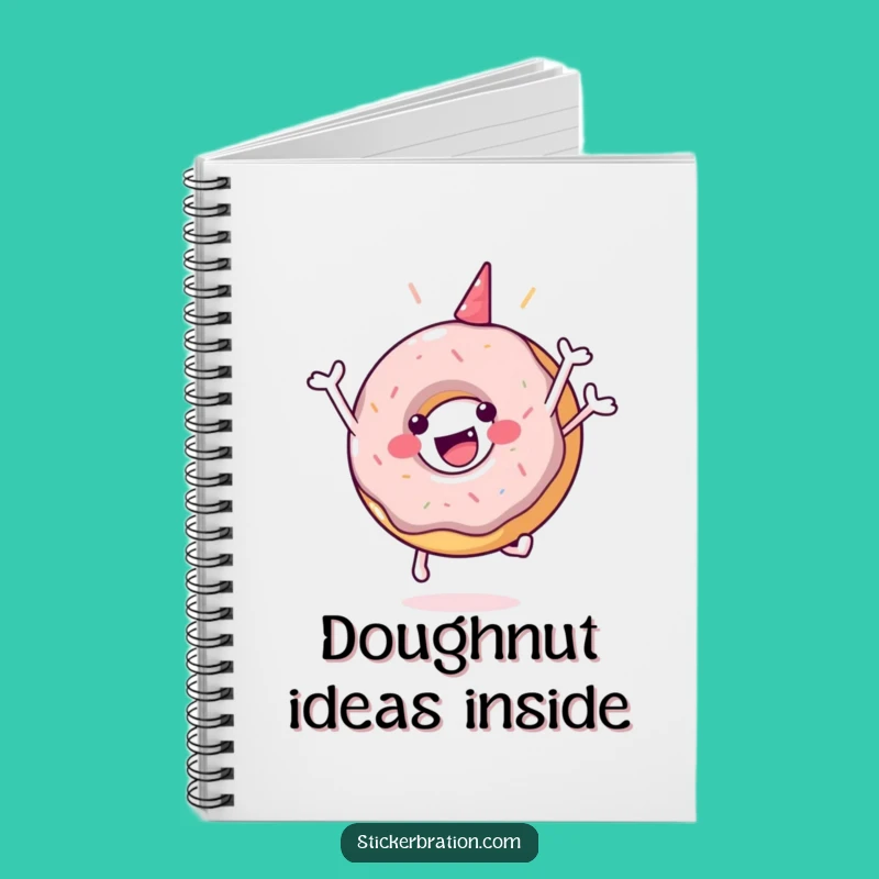 Funny Donut Jump Notebook: Happy Jotter, Perfect Gift for Ideas