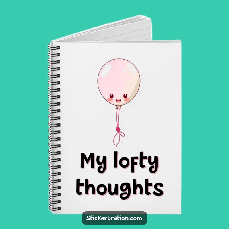 Funny Balloon Sticker Notebook: Journal Floating Character Lassoing Fun, Creative Humorous Stationery