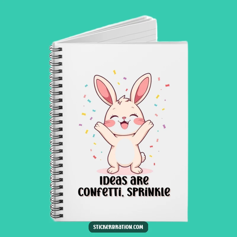 Funny Bunny Confetti Notebook: Jot Down Ideas with Hilarious Party Flair