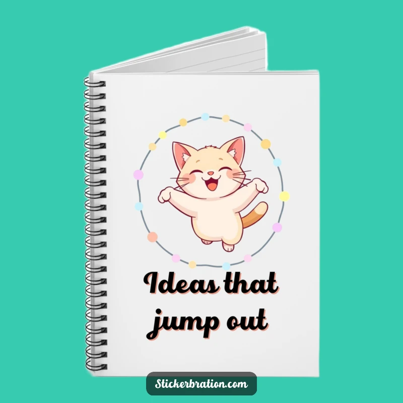 Funny Cat Hoop Lights Notebook - Hilarious Feline Journal Gift