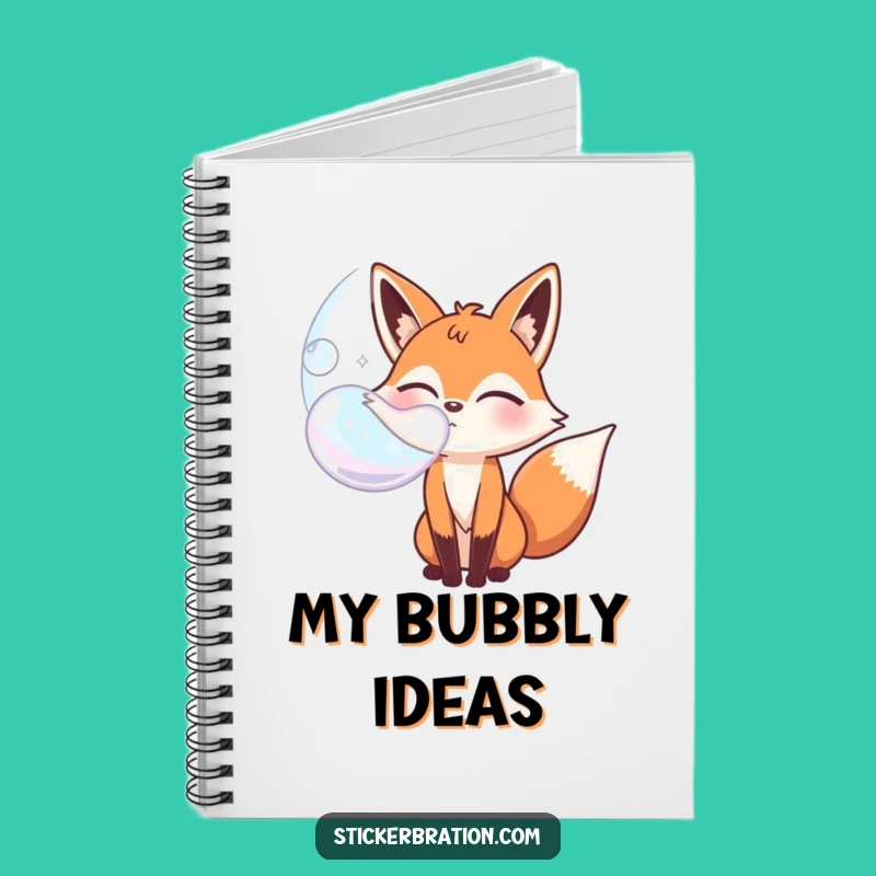 Funny Fox Bubble Notebook - Jot Down Playful Ideas Gift