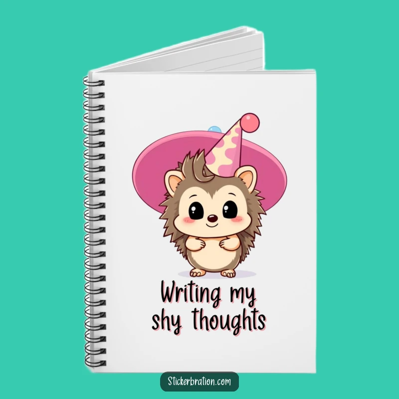 Funny Hedgehog Shy Party Notebook: Jot Down Ideas with Subtle Humor
