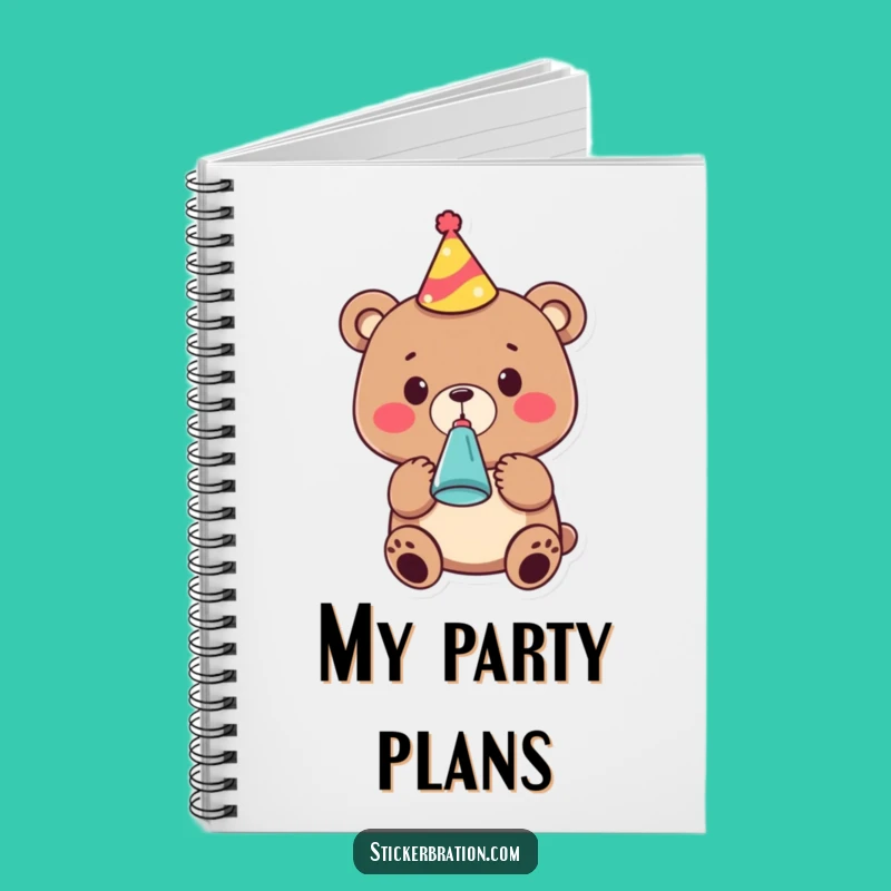 Funny Party Bear Notebook: Cute Celebration Journal, Perfect Gift