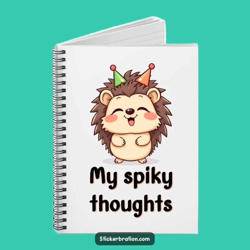 Funny Hedgehog Giggle Notebook - Cheerful Journal with Headband, Perfect Funny Gift!