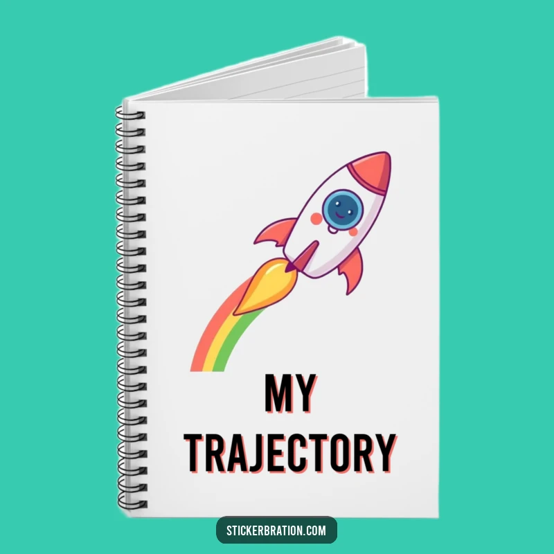 Funny Rocket Notebook - Jot Down Ideas with Cosmic Flair