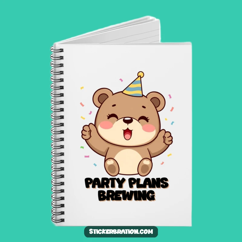 Funny Bear Party Notebook: Plan Your Festivities with Cheer