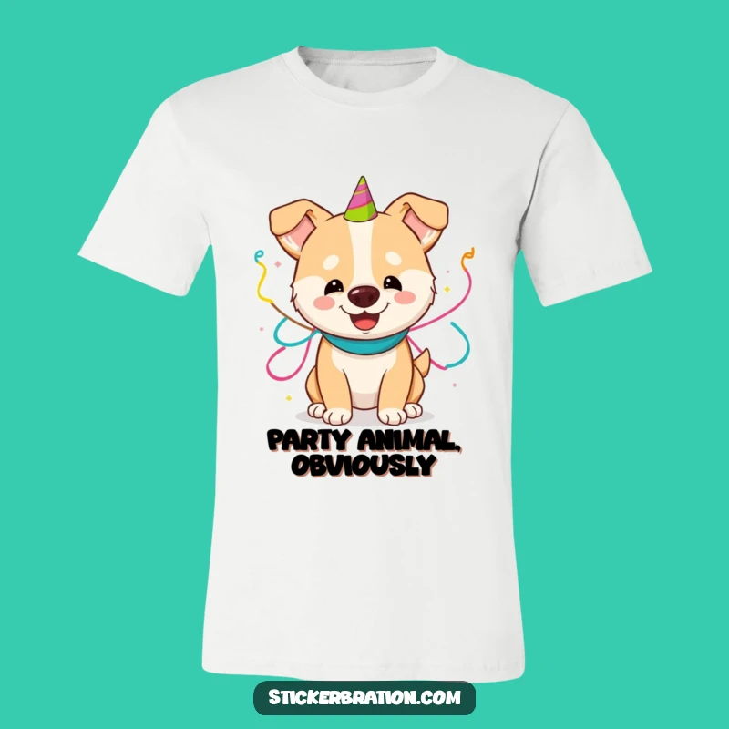 Funny Dog Party T-Shirt: Wear Your Pup's Festive Spirit!