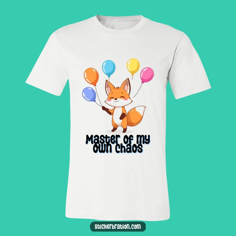 Funny Fox Balloon Juggling T-Shirt: Wear Your Playful Side with Pride