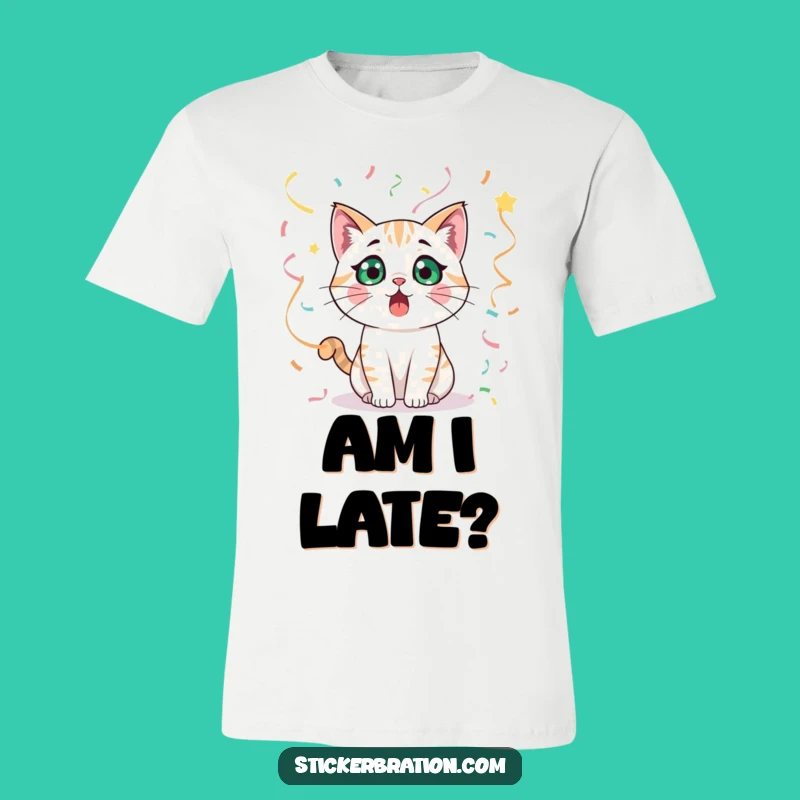 Funny Surprised Cat T-Shirt: Wear Your Shock with This Streamer Character Tee