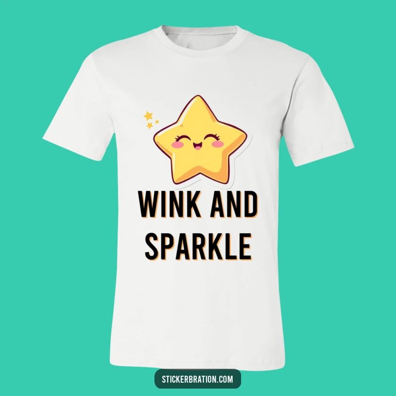 Funny Winking Star T-Shirt: Show Your Sparkle with This Hilarious Graphic