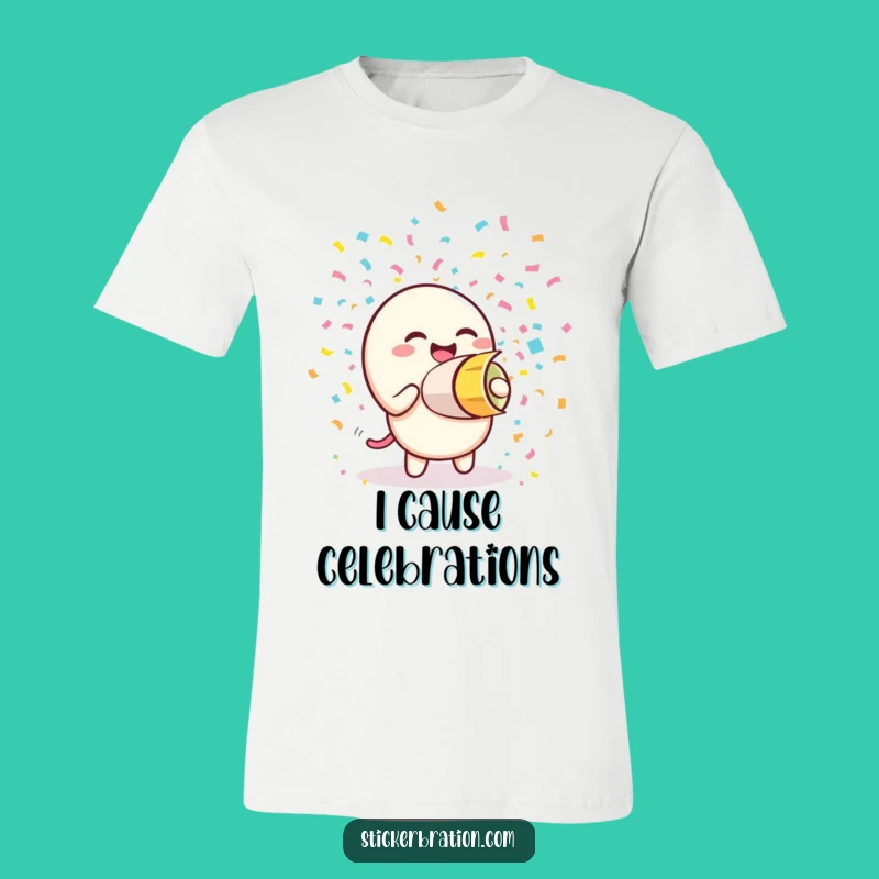Funny Confetti Cannon T-Shirt: Wear Your Giggle with This Joyful Celebration Design