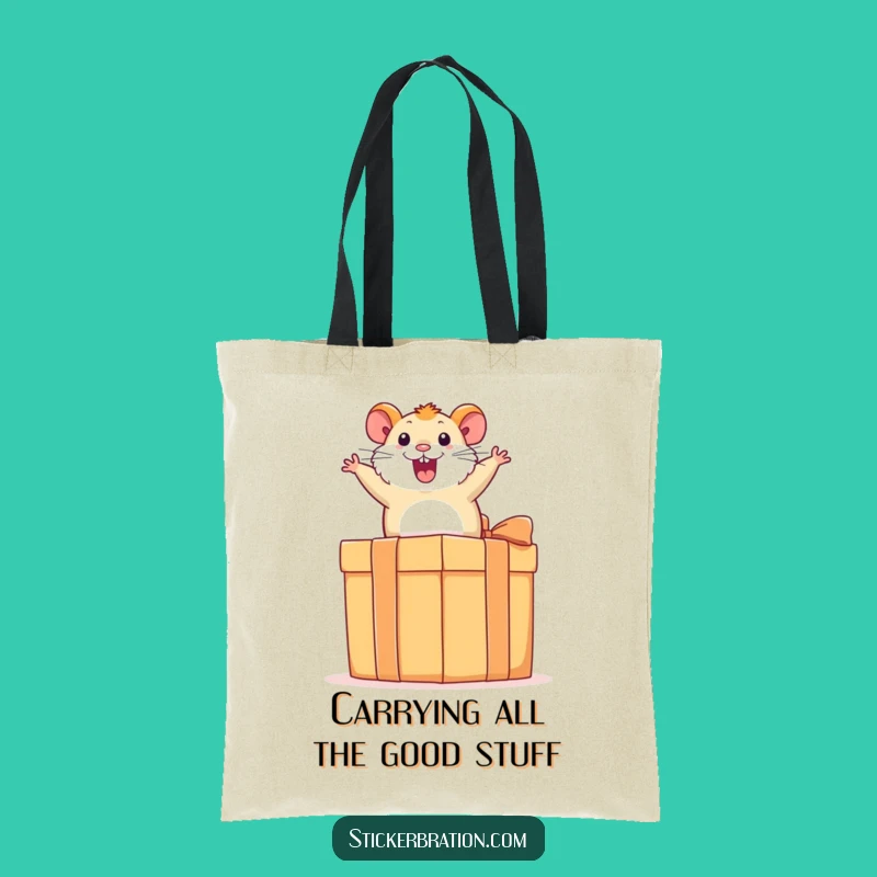 Funny Hamster Present Tote Bag - Hilarious Gift for Hamster Lovers