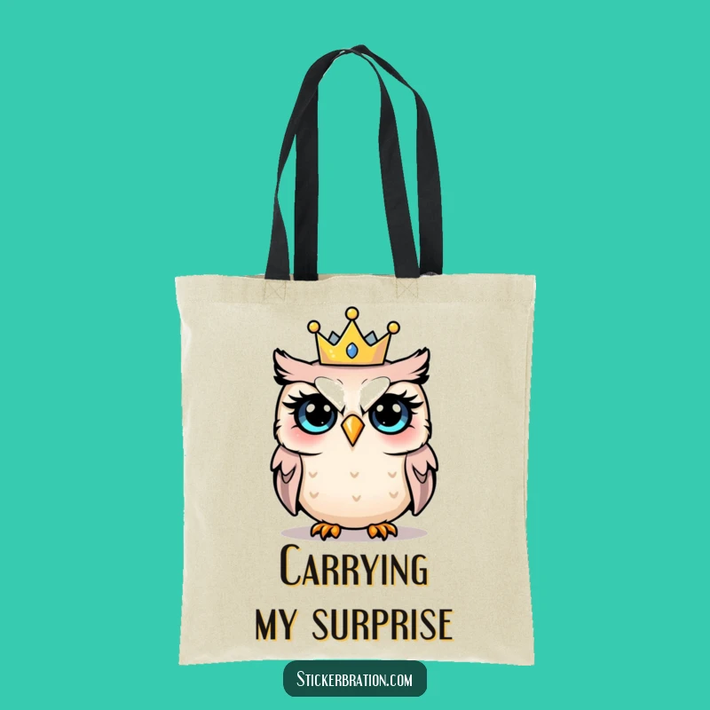 Funny Shocked Owl Party Tote Bag: Carry Your Surprises and Smiles