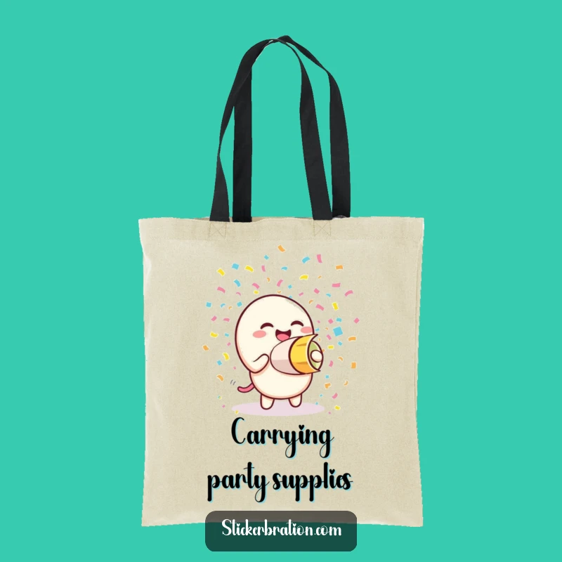 Funny Confetti Cannon Tote Bag: Carry Your Celebration in Whimsical Style