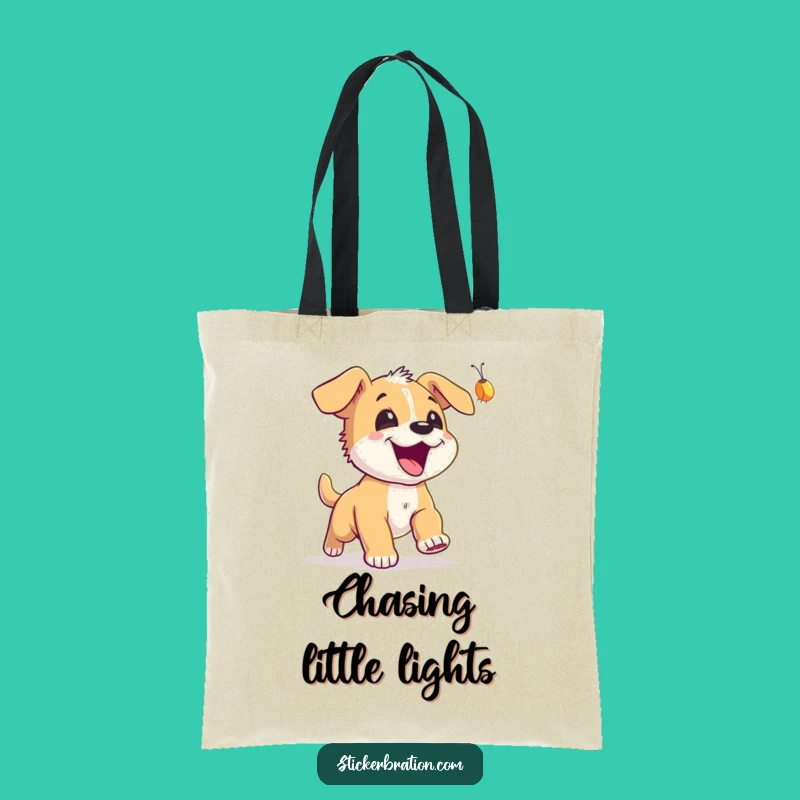 Funny Puppy Firefly Tote Bag - Carry Joy, Perfect Dog Lover Accessory Gift!