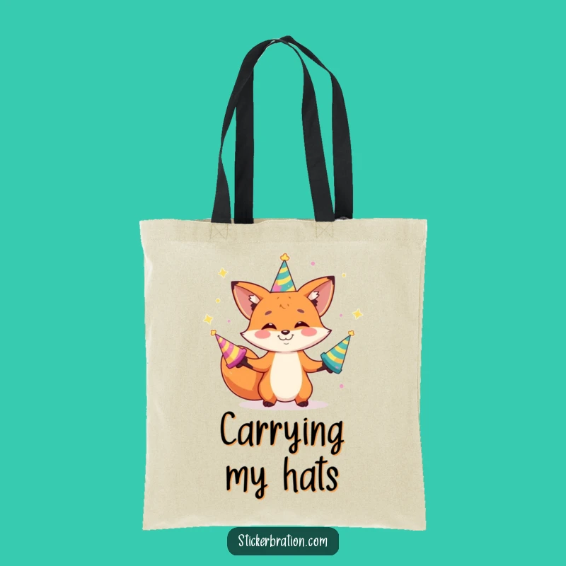 Funny Fox Juggling Tote Bag: Stylish Playful Party Bag for Essentials